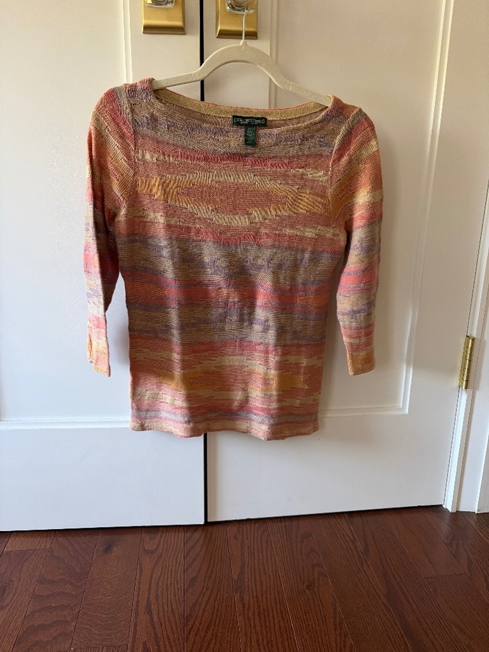Lauren jeans company xs knit boat neck top.